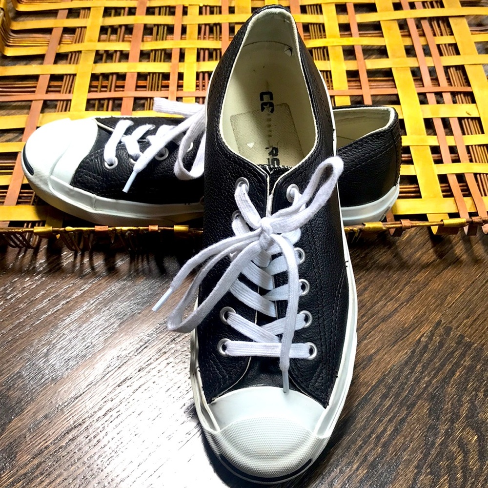 Converse Jack Purcell leather sneakers.